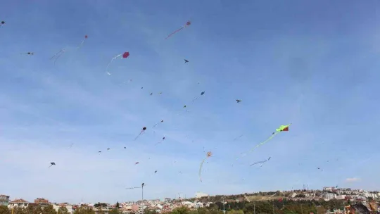 Tekirdağ'da gökyüzü uçurtmalarla kaplandı