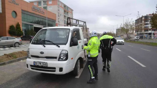 Tekirdağ'da kış lastiği denetimi başladı