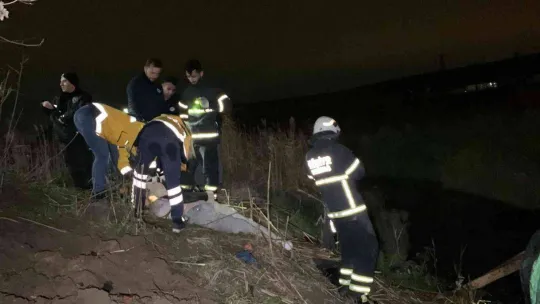 Tekirdağ'da kontrolden çıkan araç dereye uçtu: 1 ölü, 3 yaralı