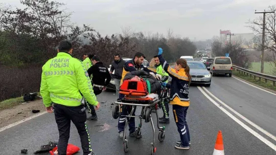 Tekirdağ'da korkutan kaza: 1 yaralı