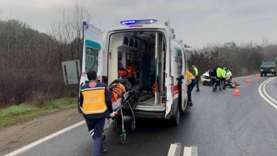 Tekirdağ'da korkutan kaza: 1 yaralı