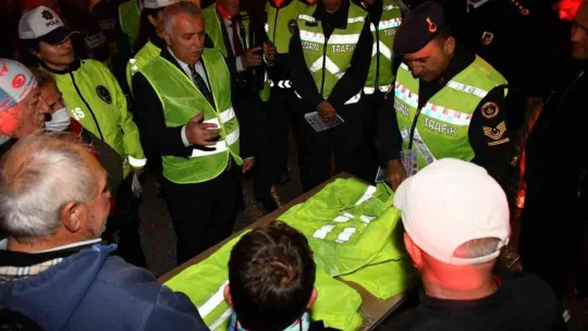 Tekirdağ'da reflektif yelek etkinliği