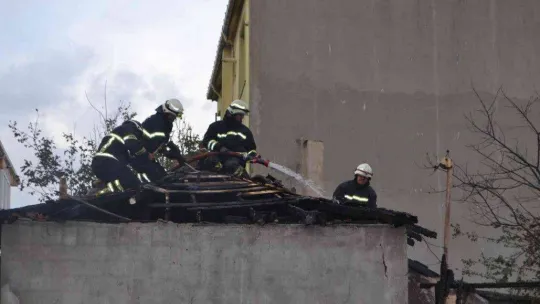 Tekirdağ'daki yangında gergin anlar