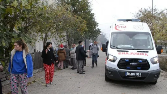 Tekirdağ'daki yangında gergin anlar