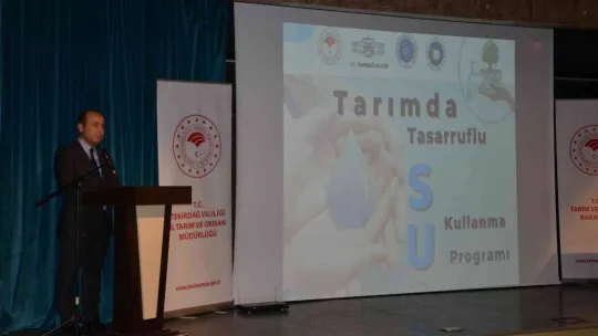 Tekirdağlı çiftçiler suyu tasarruflu kullanmayı öğrendi