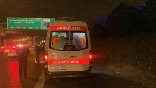 TEM'de akılalmaz kaza: Şakalaşırken motosikletten düştüler