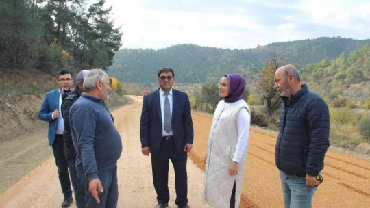 Tozman köyündeki yol yapım çalışmasını inceledi