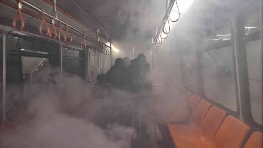 Trende yangın ve yolcu kurtarma tatbikatı gerçeğini aratmadı