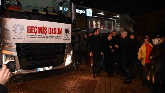 Tuzla deprem bölgelerine yardım ulaşması için tek yürek oldu