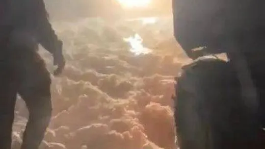 Uludağ'da yoğun karda mahsur kalan aile böyle kurtarıldı