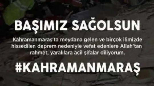 Ünlülerden 'geçmiş olsun' paylaşımı