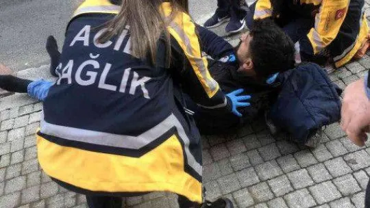 Üsküdar'da beton mikserinin binaya çarptığı anlar kamerada