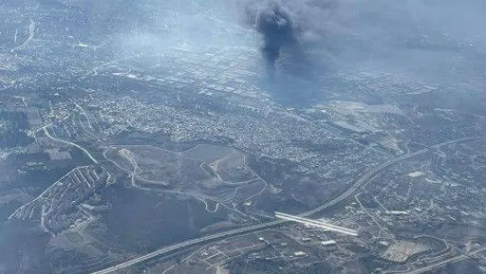 Yanardağ değil, fabrika yangını
