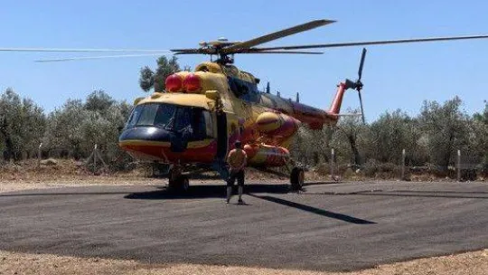 Yarasa helikopterler gece yangınlarının söndürülmesinde büyük rol oynadı