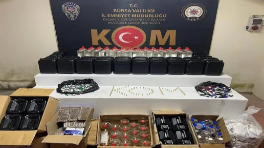 Yılbaşı öncesi Bursa'da büyük sahte içki operasyonu