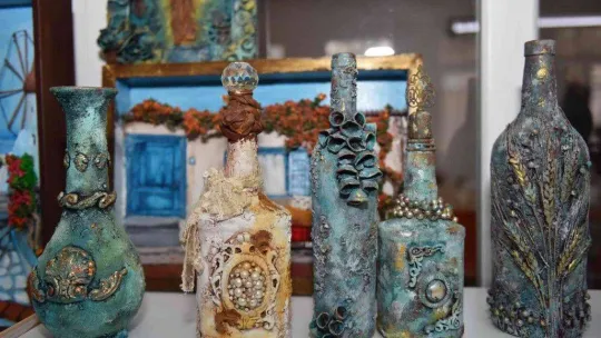 Yıldırım'da atık malzemeler sanat eserine dönüşüyor