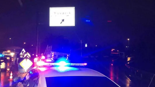 Yön tabelasının direğine çarptı: 2 yaralı