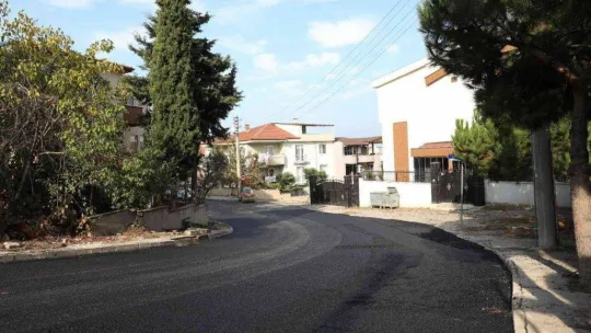Zeytin Sokak da asfaltlandı