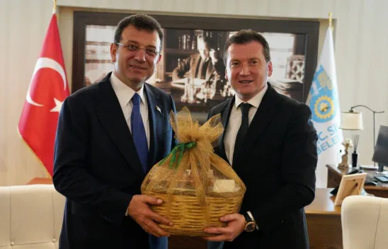 İmamoğlu'ndan Balcıoğlu'na Tebrik Ziyareti