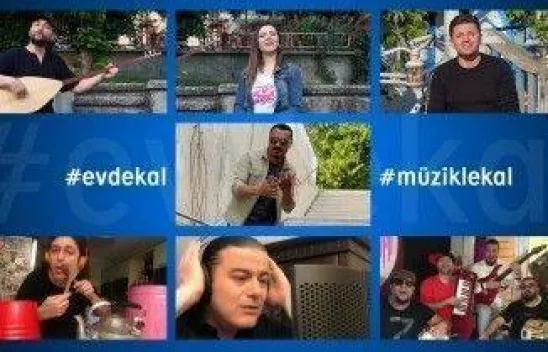 Müzisyenler çaldı, vatandaşlar evlerinde oynadı