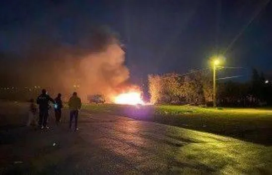 Selimpaşa'da baraka yangını