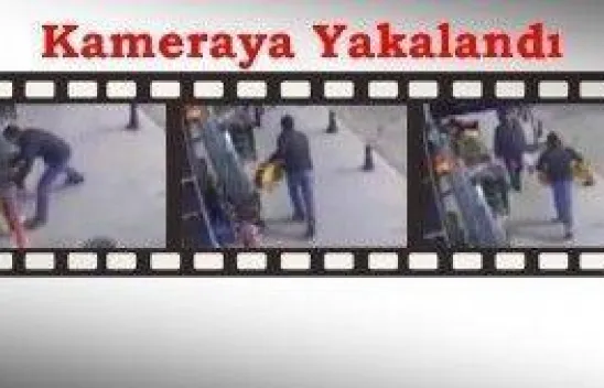 Kablo Çalan Şahıs Kameraya Yakalandı