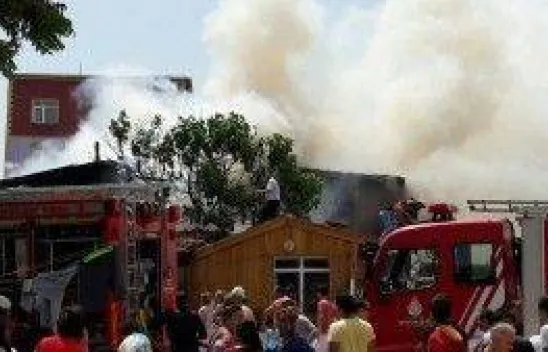 Romanları korkutan yangın