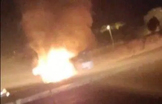 Seyir halindeki araç alev aldı