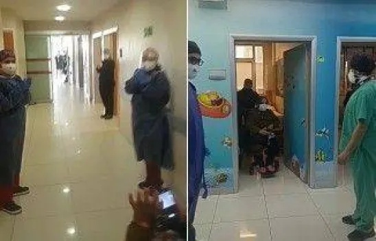 Koronavirüsü yenen hasta alkışlarla taburcu edildi