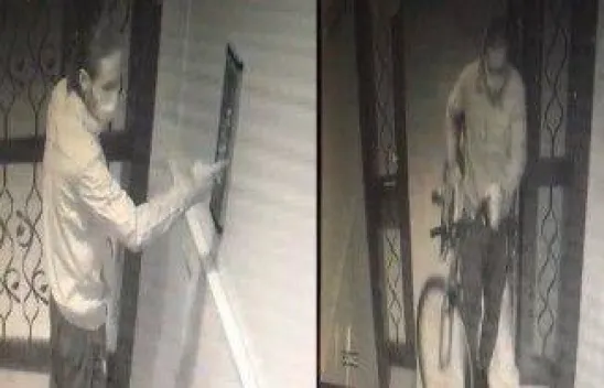 Bisiklet hırsızı kameraya yakalandı