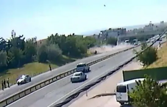 Kumburgaz'daki feci kaza kamerada