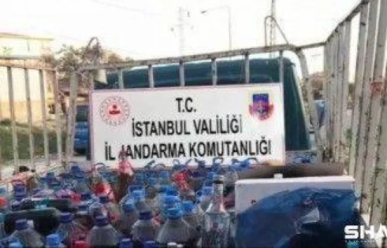 Sahte içki deposuna operasyon anı kamerada