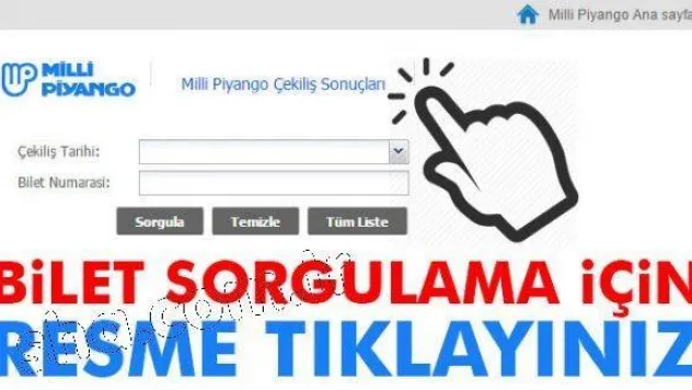 Milli Piyango yılbaşı çekiliş sonuçları bilet sorgulama 2018