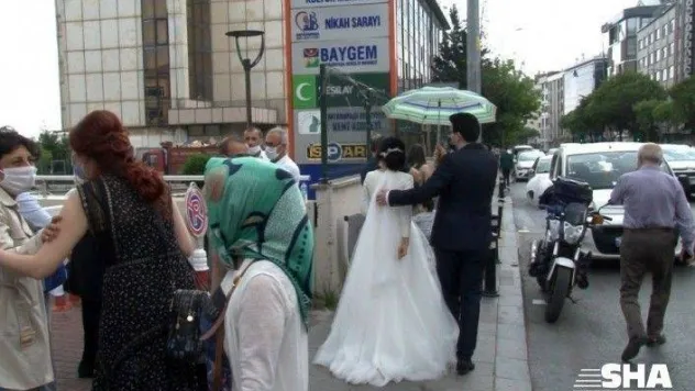 Çıkan yangın nikahı yarıda bıraktırdı