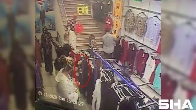 (Özel) Bebek arabasındaki çantadan hırsızlık kamerada