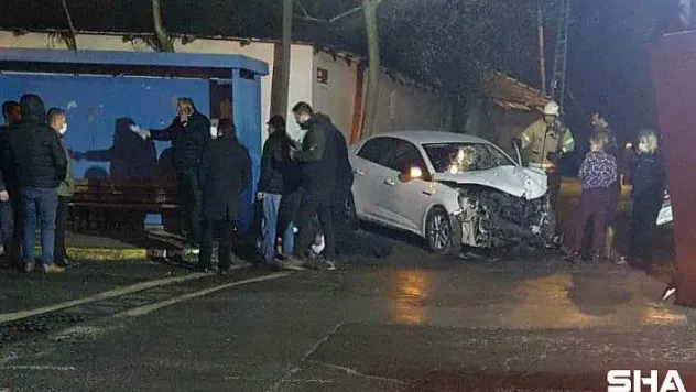 Büyükçavuşlu'da feci kaza 1 ölü 1 yaralı