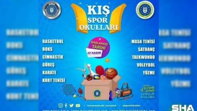 Kış Spor Okulları 27 Kasımda başlıyor