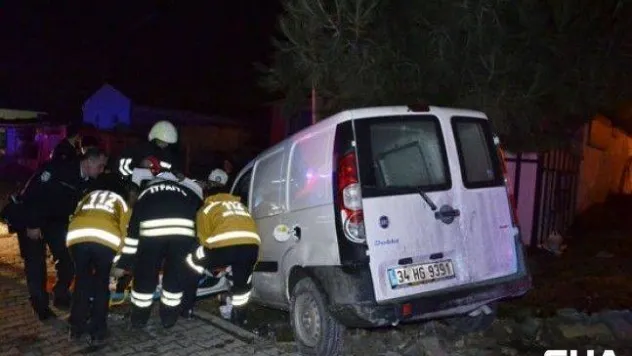 Viyadük altında korkutan kaza