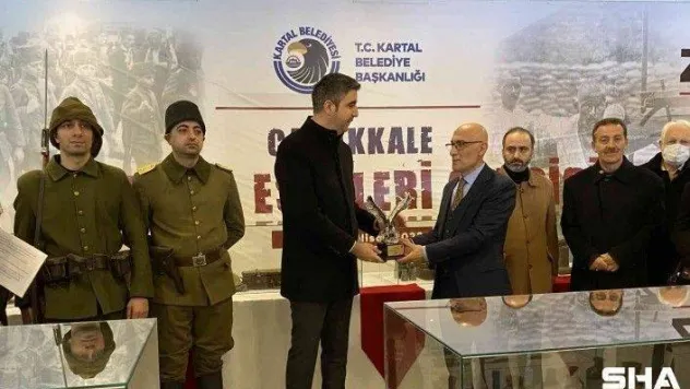 Çanakkale Zaferi'nin 107. yıl dönümünde, Kartal'da 'Savaş Eserleri Sergisi' kapılarını açtı