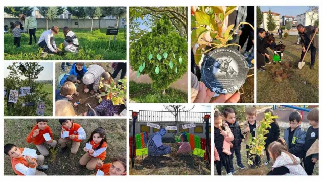 81 ildeki okullarda fidanlar, 'Atatürk ve Vatan Sevgisi' mesajlarıyla toprağa bırakıldı