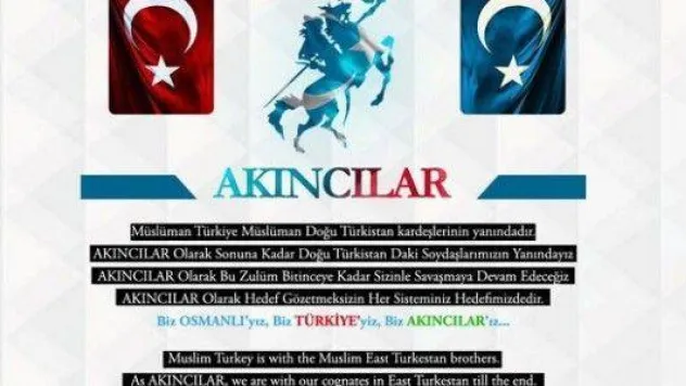Akıncılar'dan Çin'e siber saldırı