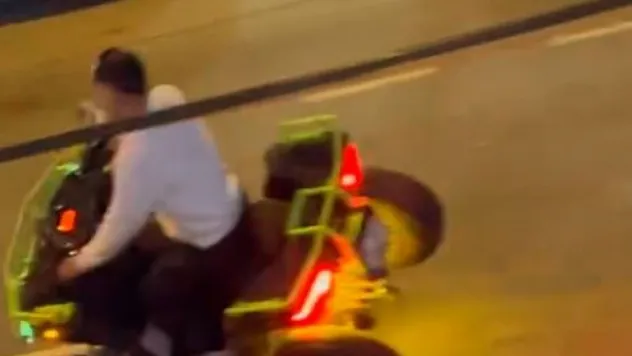 Arnavutköy'de cadde ortasında tehlikeli gösteri