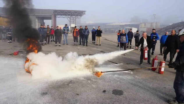 Başiskele'de yangın eğitimi ve tatbikatı