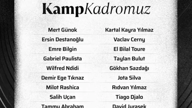 Beşiktaş'ın, Antalyaspor maçı kamp kadrosu belli oldu