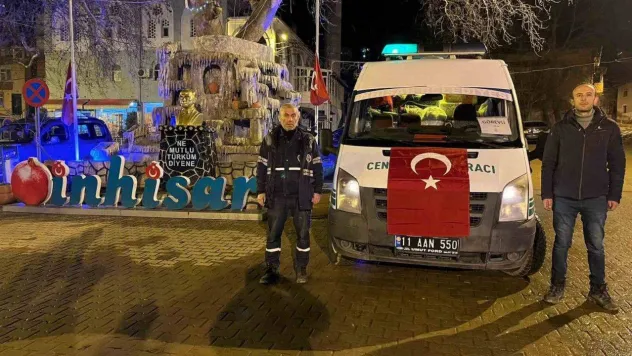 Bir adet cenaze aracı gönderildi