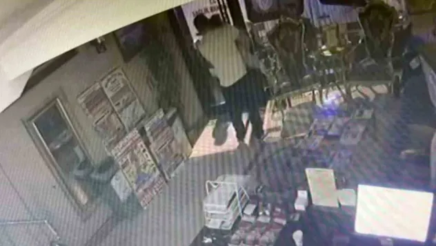 Böcek ailesinin kapının kilitli olmasından dolayı otelden çıkamadığı anlar kameraya yansıdı