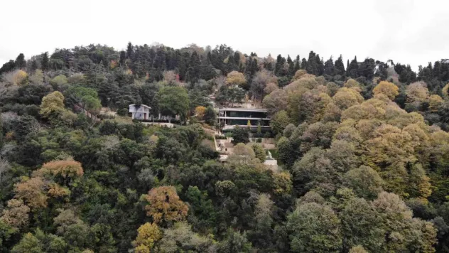 Boğaz'a nazır kaçak villanın son hali havadan görüntülendi