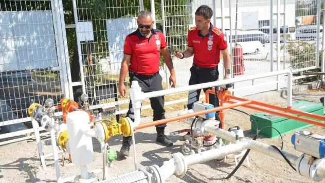 Bozüyük Belediyesi İtfaiye Müdürlüğü'nden akaryakıt istasyonlarına denetim