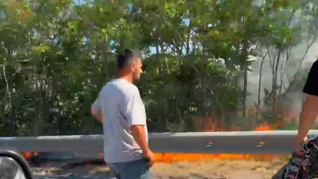 Bursa-İzmir-İstanbul otoyolunda yangın