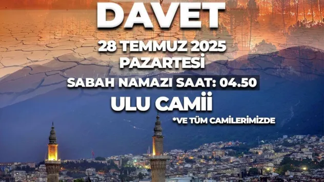 Bursa Müftülüğü'nden yağmur duasına davet